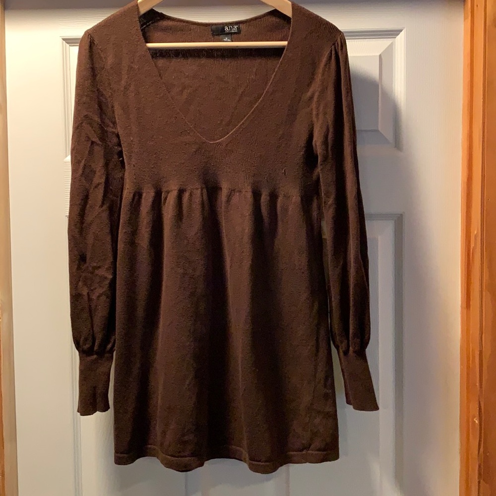 A.n.a Brown knit tunic medium